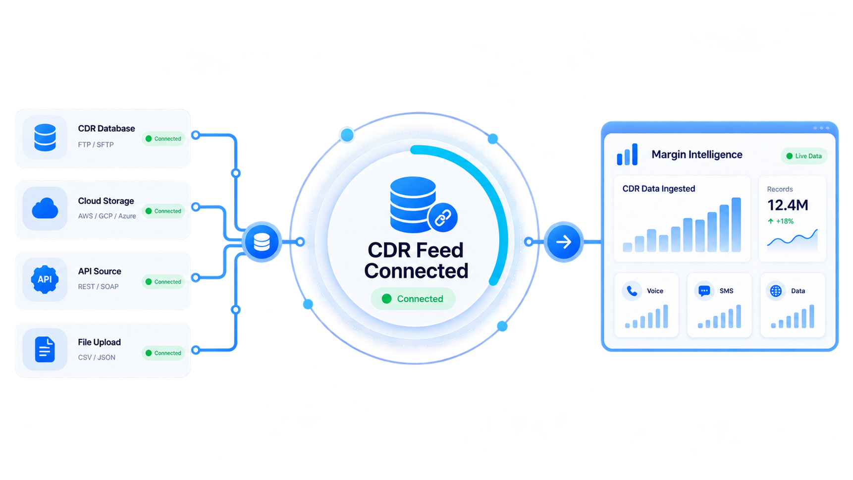 CDR feed connected to Margin Intelligence